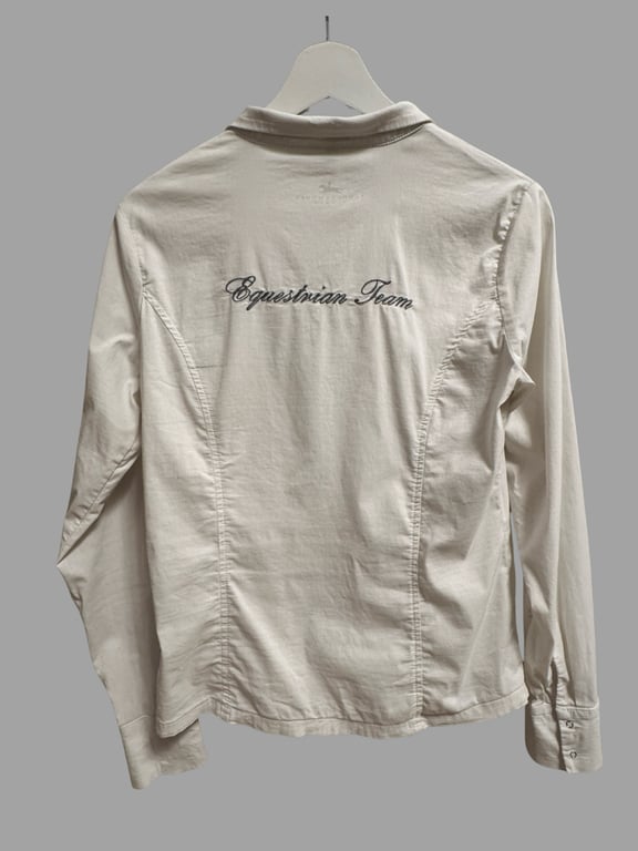Vit långärmad ridskjorta  - bild 2