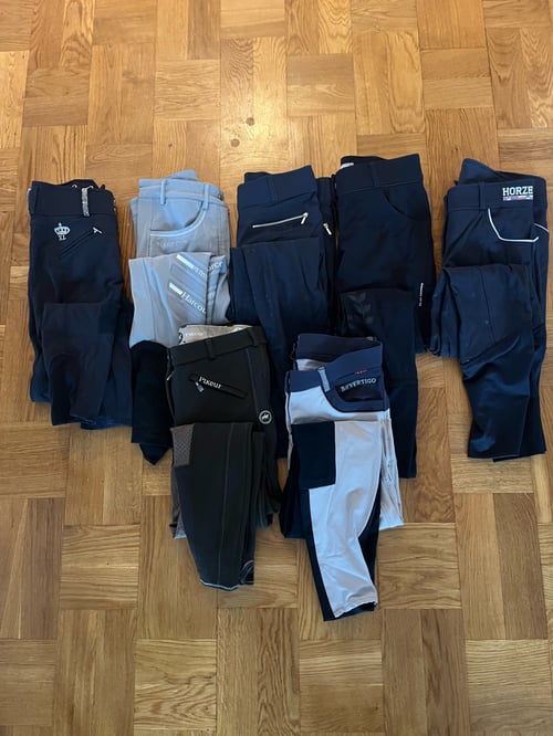 Flertal märkesridbyxor 