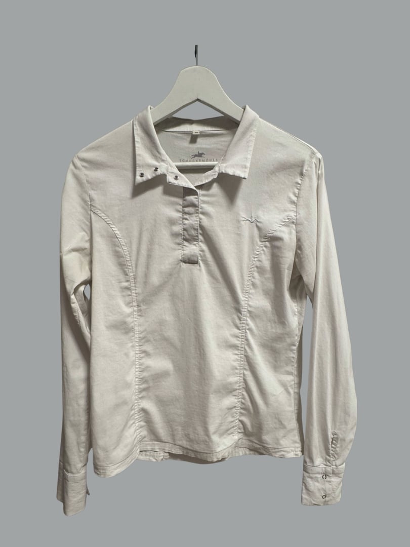 Vit långärmad ridskjorta 