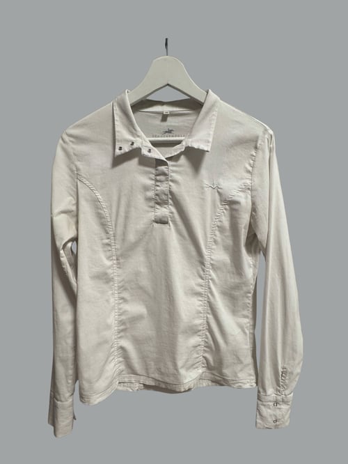 Vit långärmad ridskjorta 