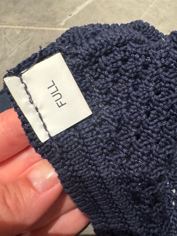 Mörkblå lång flughuva från Anna Scarpati - bild 3