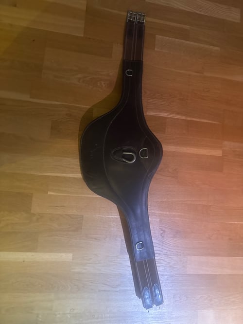 Brun sadelgjord, magplatta 