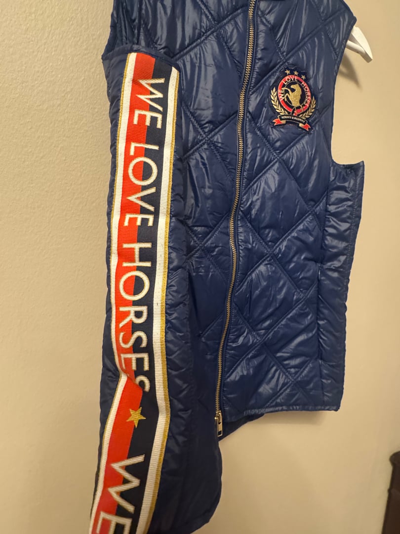 Blå tunn dunväst  - bild 3