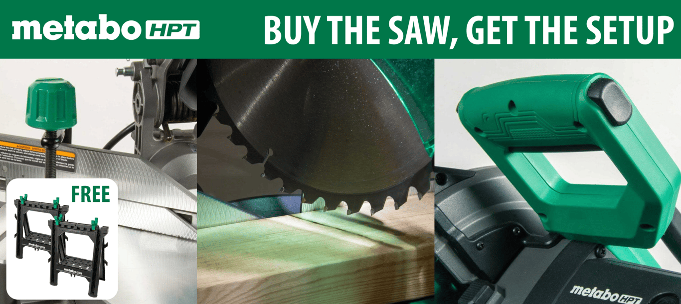 Buy the Saw, Get the Setup: Two FREE Metabo HPT Sawhorses