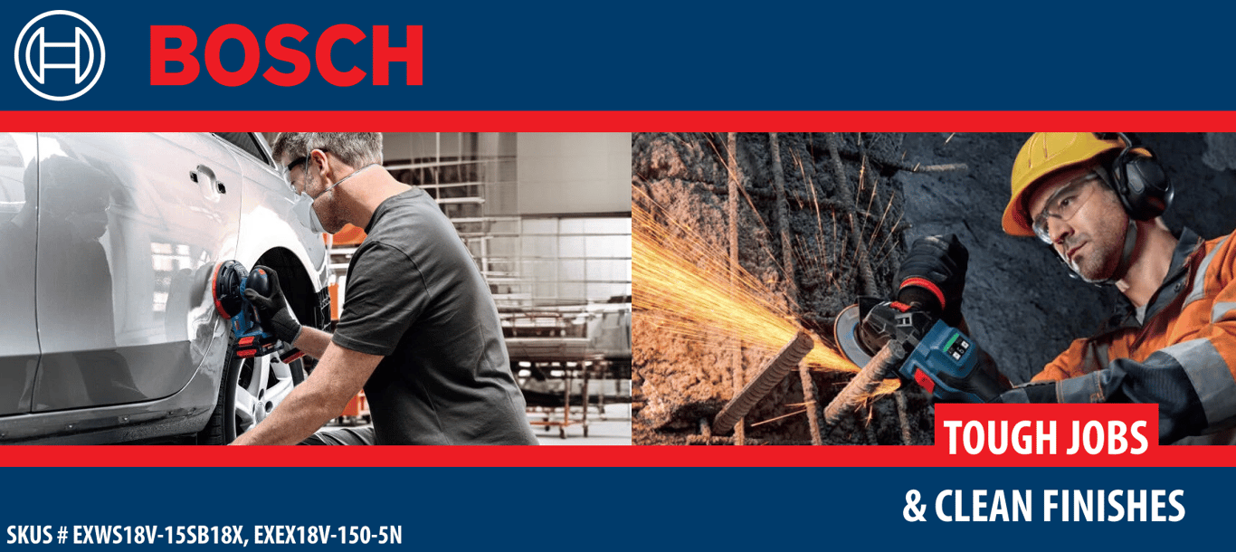 Bosch 18V EXPERT Angle Grinder and Random Orbit Sander: Cordless Power for Tough Jobs and Clean Finishes