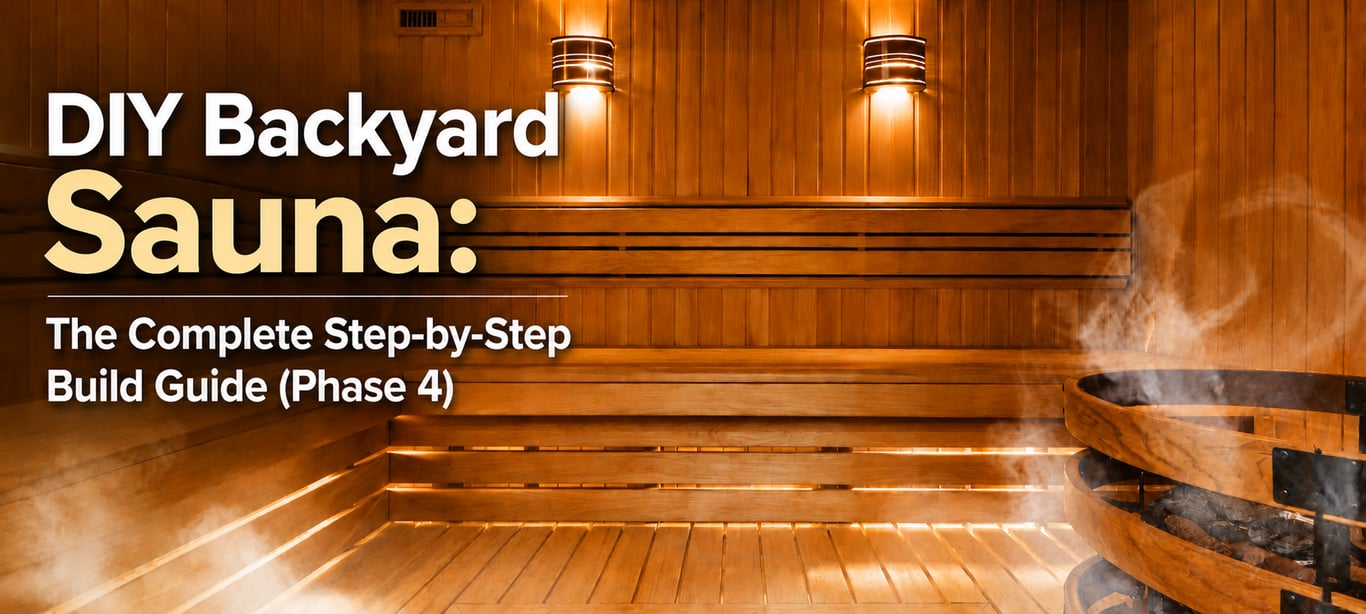 DIY Backyard Sauna: The Complete Step-by-Step Build Guide (Phase 4)