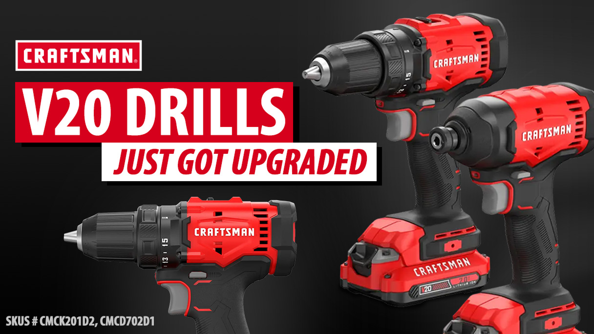 CRAFTSMAN V20 Drills Get Power Boost & Ergonomic Upgrades For 2026