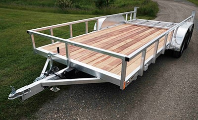 A Legend Premium Trailers Aluminum Utility Trailer.