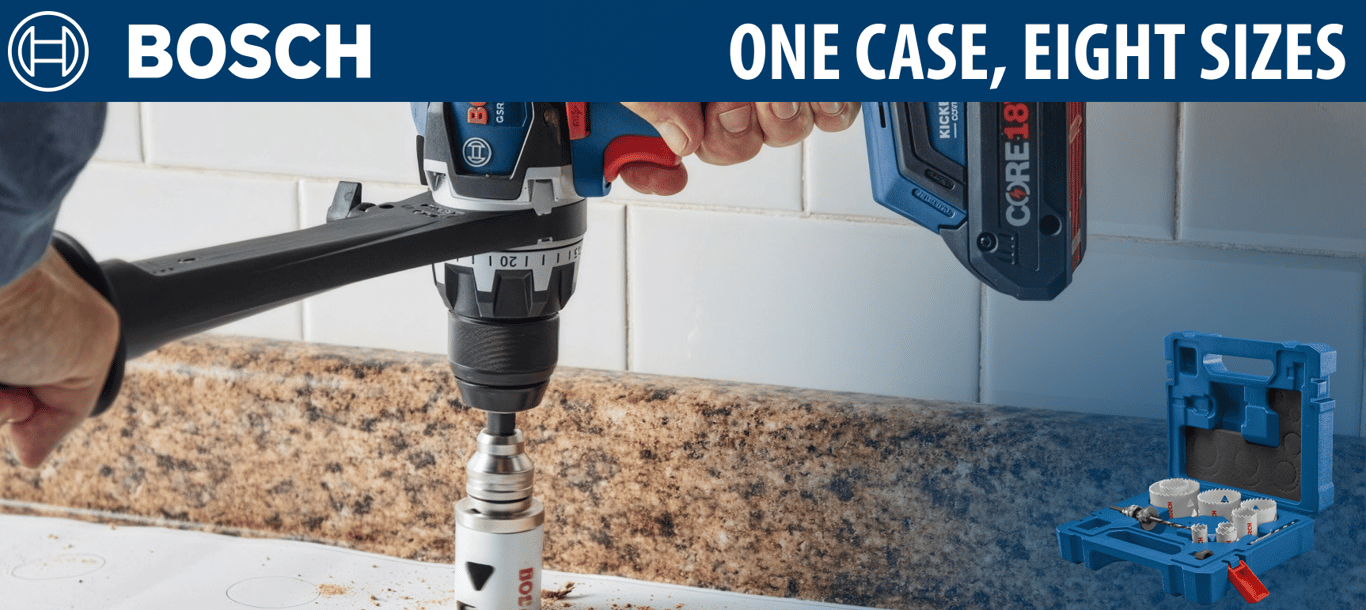 One Case, Eight Sizes, Fewer Trips to the Truck: The Bosch 12-Piece Hole Saw Set