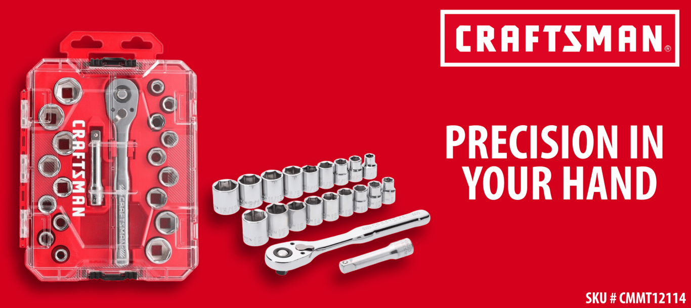 New CRAFTSMAN 20-Piece Mechanics Tool Set Keeps Repairs in the Stack