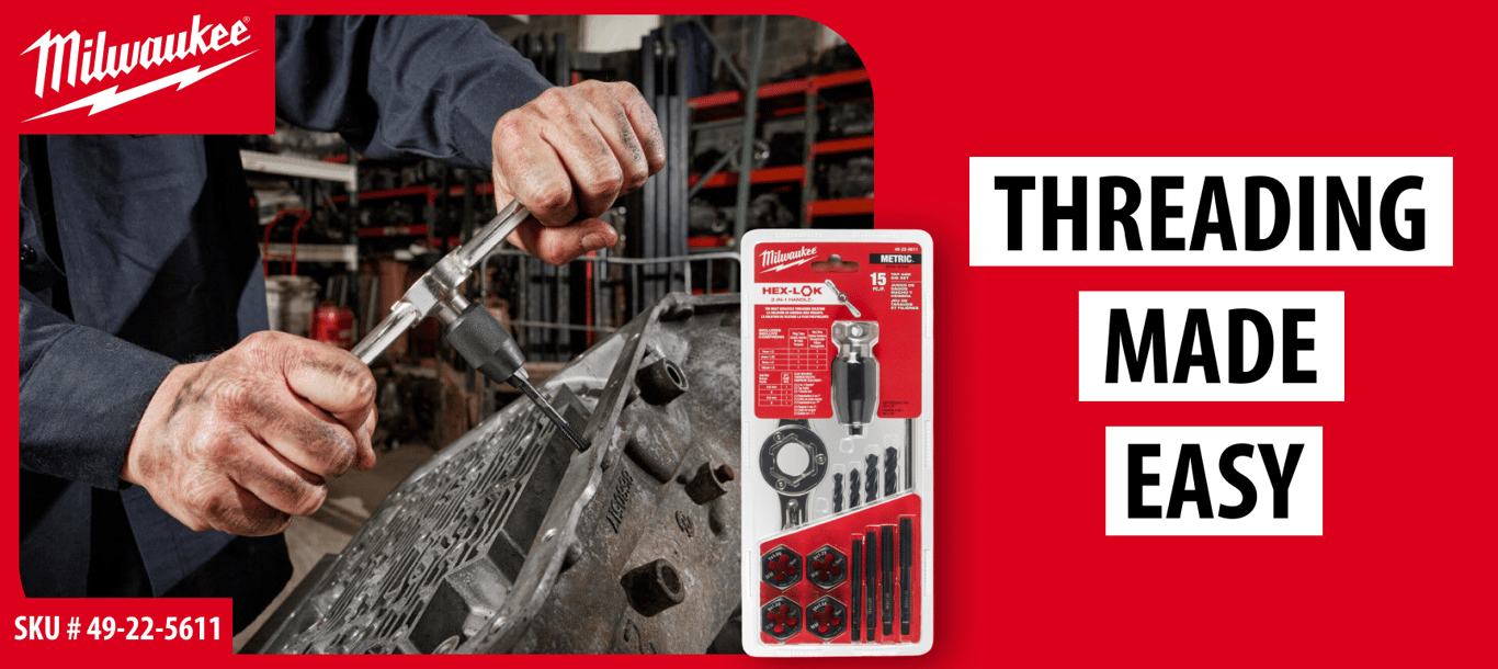 New Milwaukee 15-Piece Metric Tap and Die Set Simplifies Threading