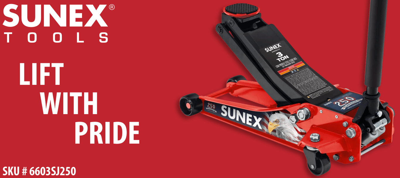 Lift with Pride: Sunex American Eagle 250th Floor Jack