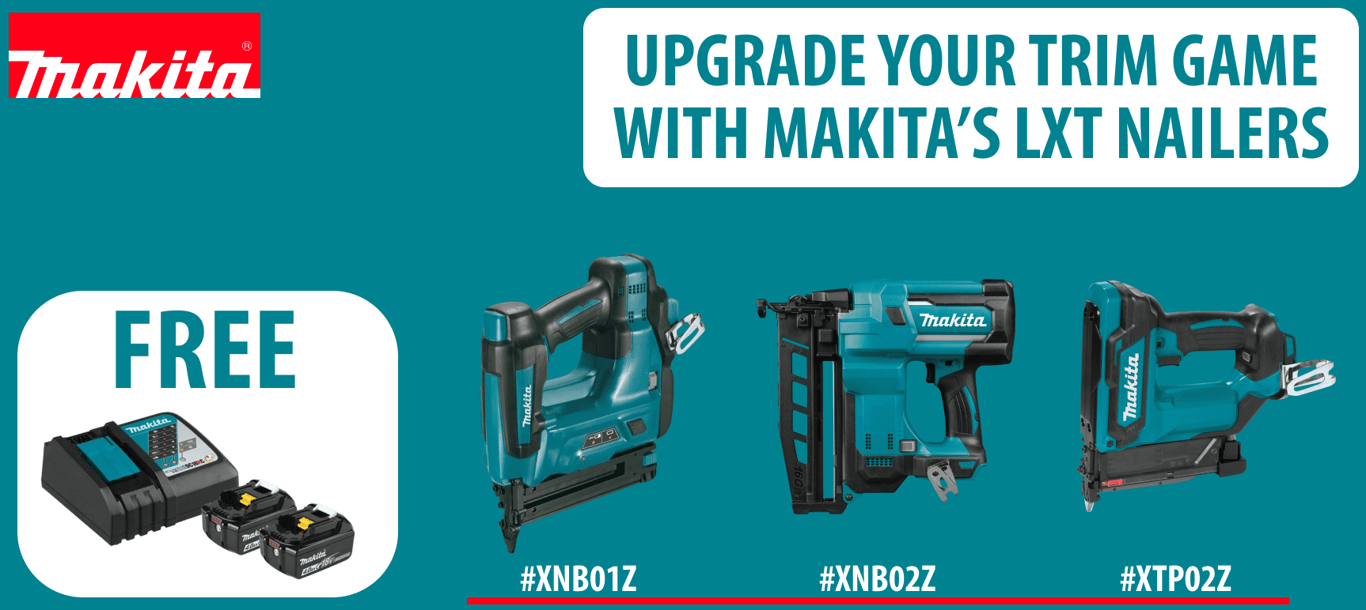 Ditch the Hose: Upgrade Your Trim Game with Makita&rsquo;s LXT Nailers (Plus a Massive Free Battery Deal!)