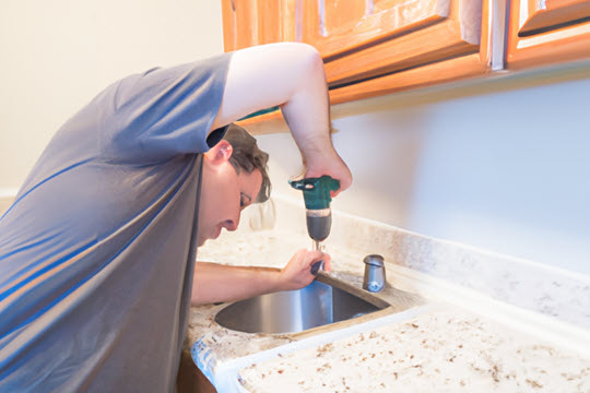 How to Drill for a Faucet Installation