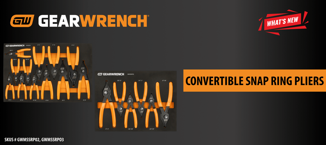 GEARWRENCH Convertible Snap Ring Pliers: Quick-Switch Set