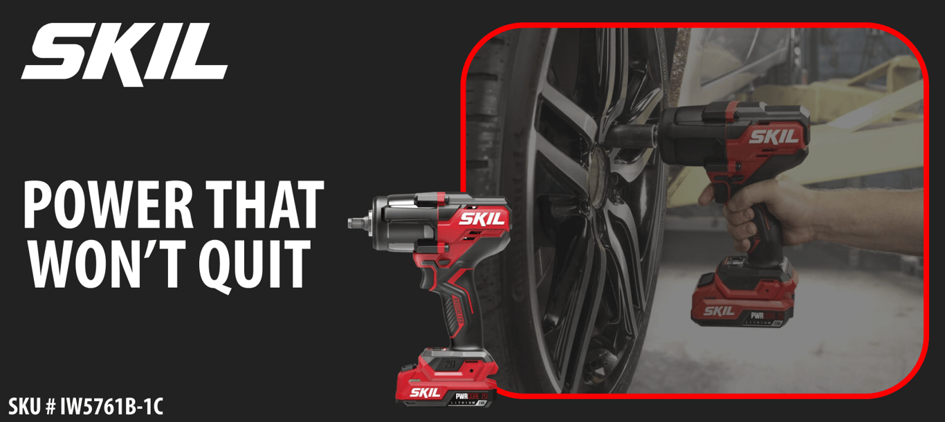 SKIL 20V Mid-Torque Impact Wrench: 800 Ft.-Lbs. of Breakaway Power