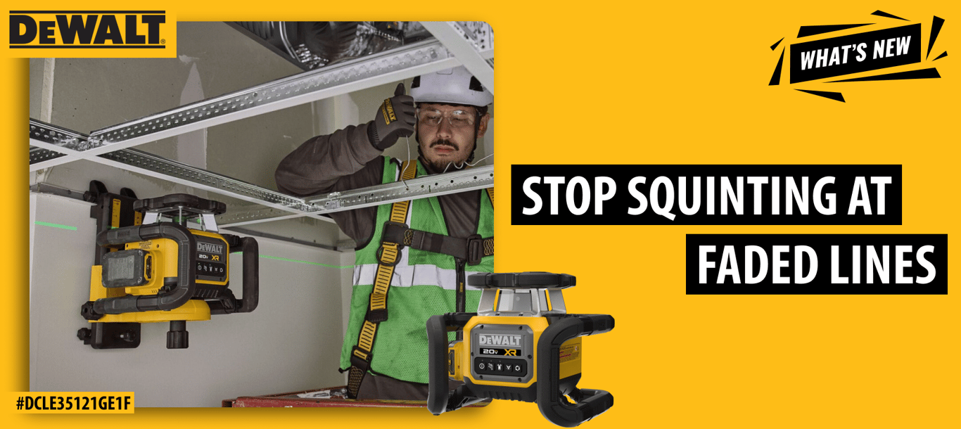 Stop Squinting at Faded Lines: DEWALT&rsquo;s New 20V MAX* XR Green Rotary Laser Owns the Indoors