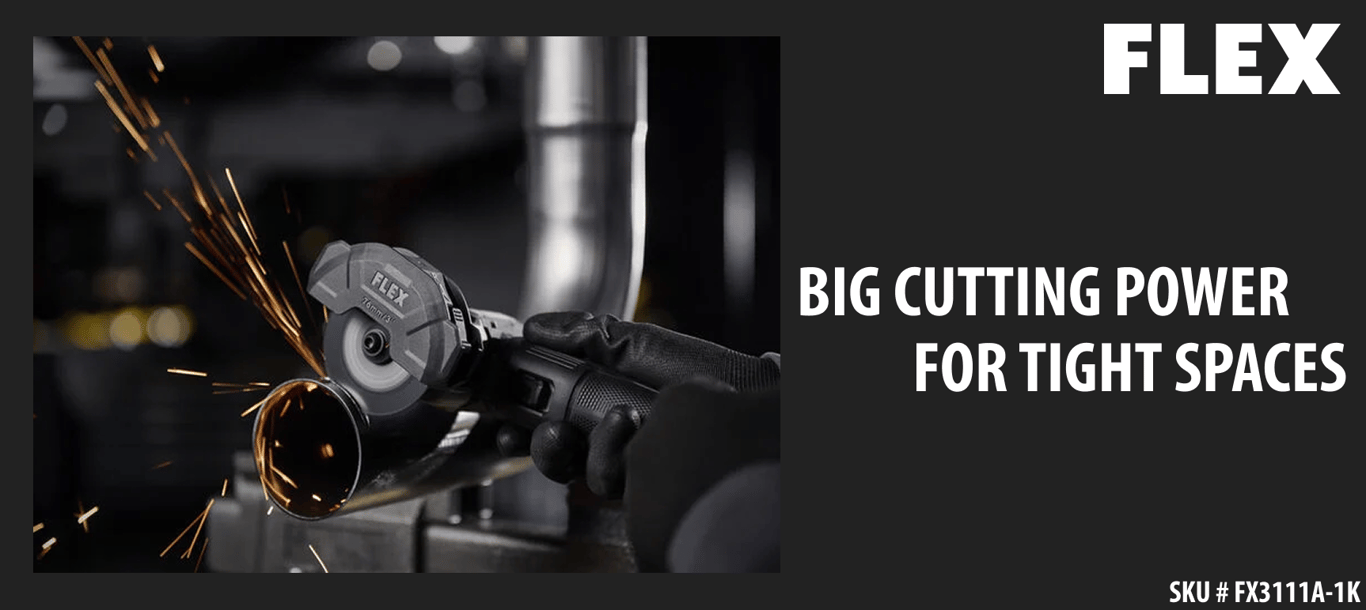FLEX 24V 3-Inch Mini Grinder Kit: Big Cutting Power for Tight Spaces