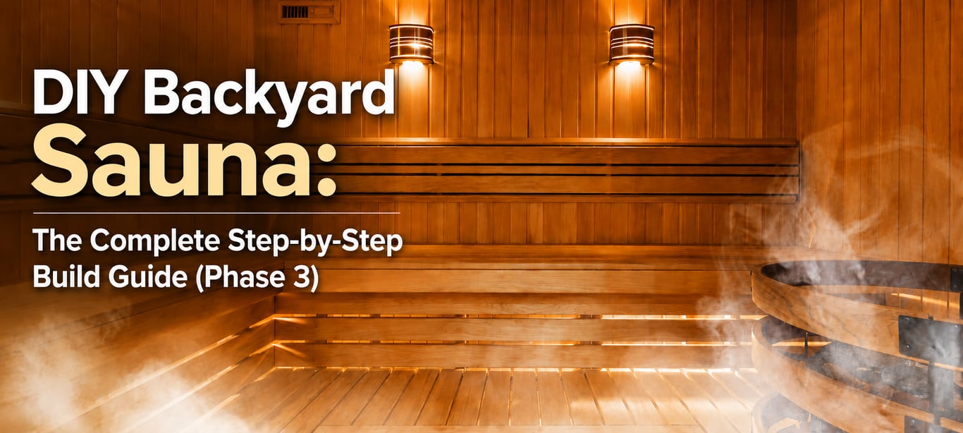 DIY Backyard Sauna: The Complete Step-by-Step Build Guide (Phase 3)