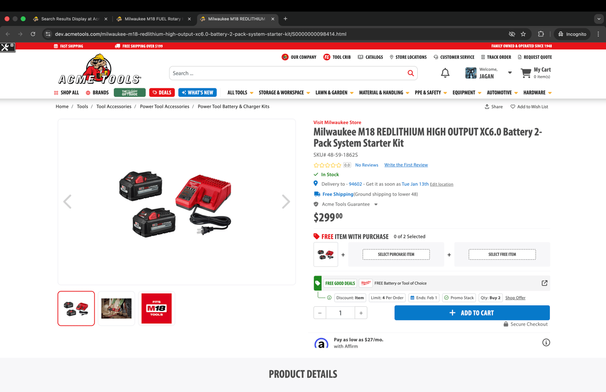 Pre-Order button Test