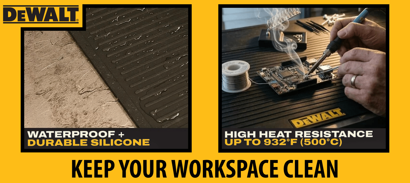 Keep Your Workspace Clean with the DEWALT Silicone Workbench Protection Mat