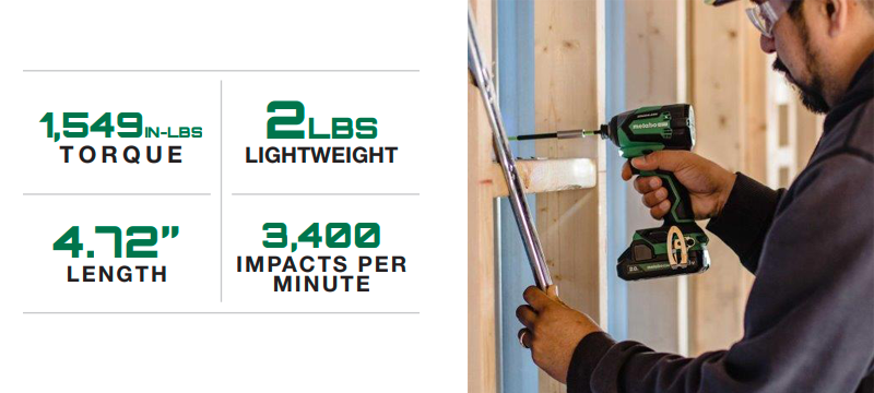 Metabo HPT Releases Powerful, Compact 18V Impact Driver