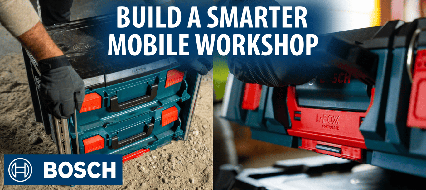 Bosch L-BOXX Contractor Rack and Standard Tool Box: Build a Smarter Mobile Workshop