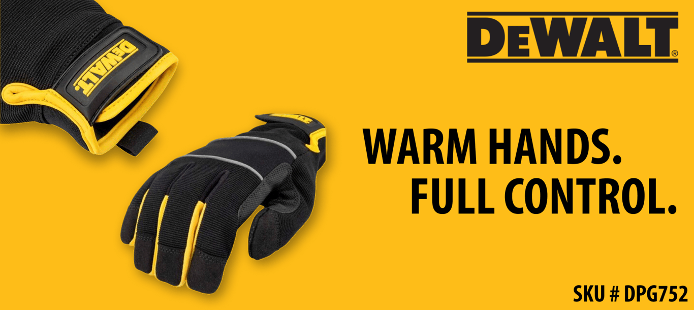 DEWALT Touchscreen Cold Weather Gloves Make Fall and Winter Work Easier