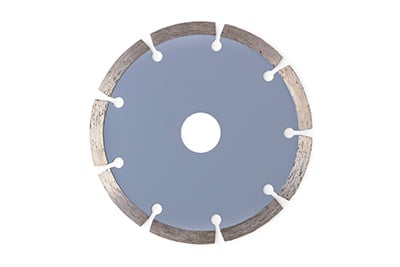 Closeup of a diamond grinding wheel.