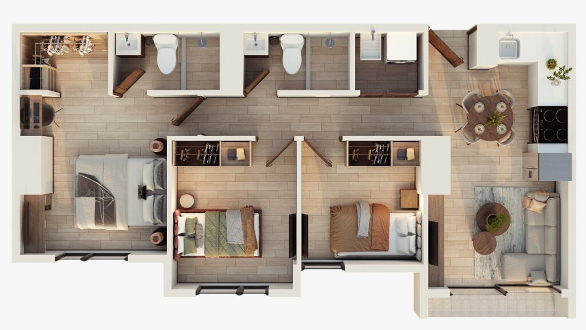 Apartamento de 3 habitaciones en Vicinia, zona 13 - Miniatura 7
