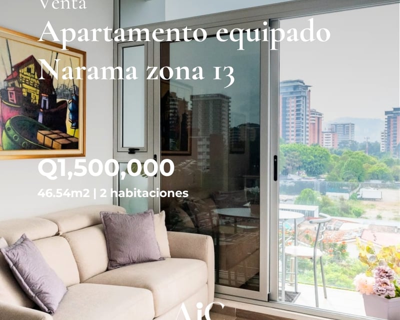 APARTAMENTO EN VENTA EQUIPADO NARAMA ZONA 13
