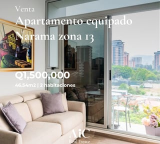 APARTAMENTO EN VENTA EQUIPADO NARAMA ZONA 13