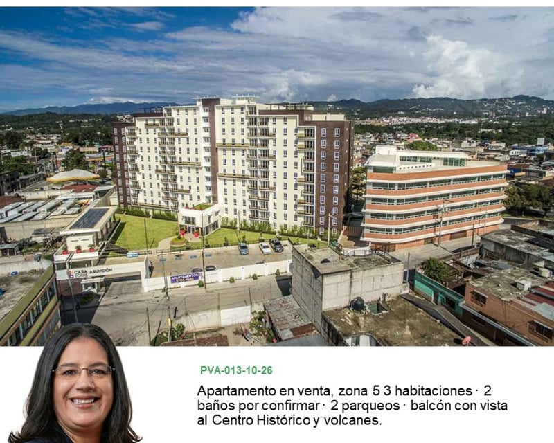 Apartamento en venta de 3 habitaciones en zona 5, Guatemala
