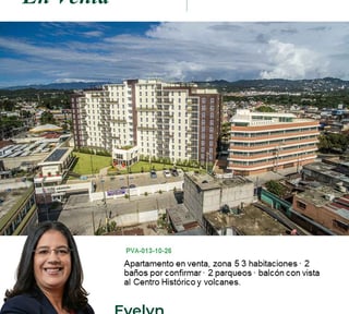 Apartamento en venta de 3 habitaciones en zona 5, Guatemala