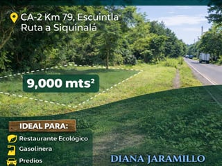 Land for Rent in Escuintla, km 79 route to Siquinala - Image 1
