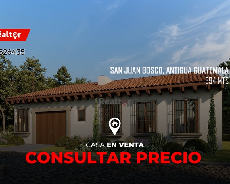 Casa en Venta San Juan Bosco, Antigua Guatemala