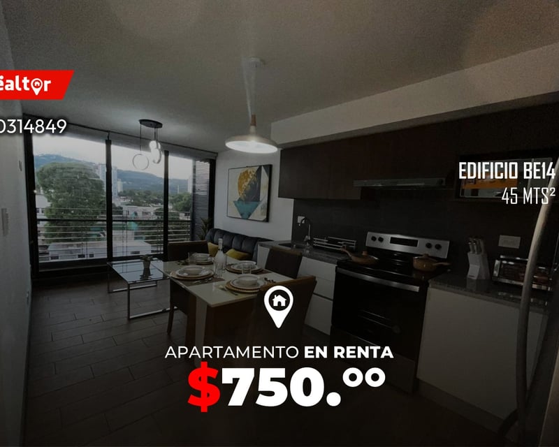 Apartamento en renta en edificio Be14