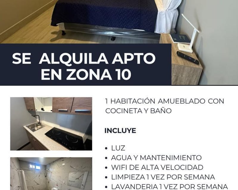 Apartamento en Renta en Zona 10, Ciudad de Guatemala