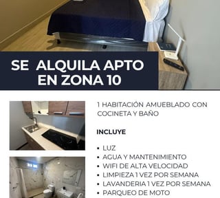 Apartamento en Renta en Zona 10, Ciudad de Guatemala