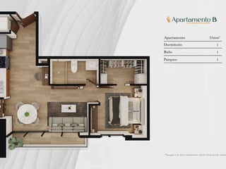 Apartamento en planos de 1 habitación en venta Essenza, zona 13 - 2