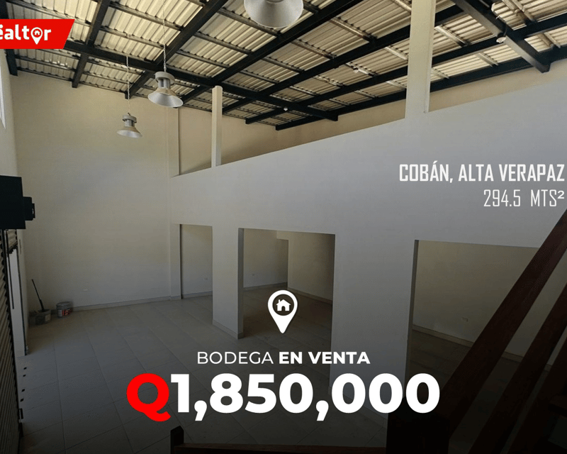 Bodega en venta en Comunica Coban con Carcha Coban