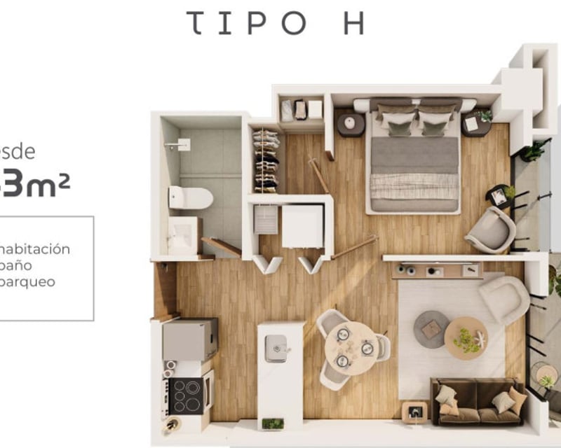 Venta de apto en ACRES zona 15