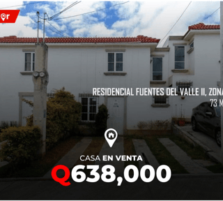 Casa en Venta en Fuentes del Valle II, zona 18 