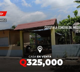Casa en venta en Cuyuta la Esmeralda, Masagua Escuintla