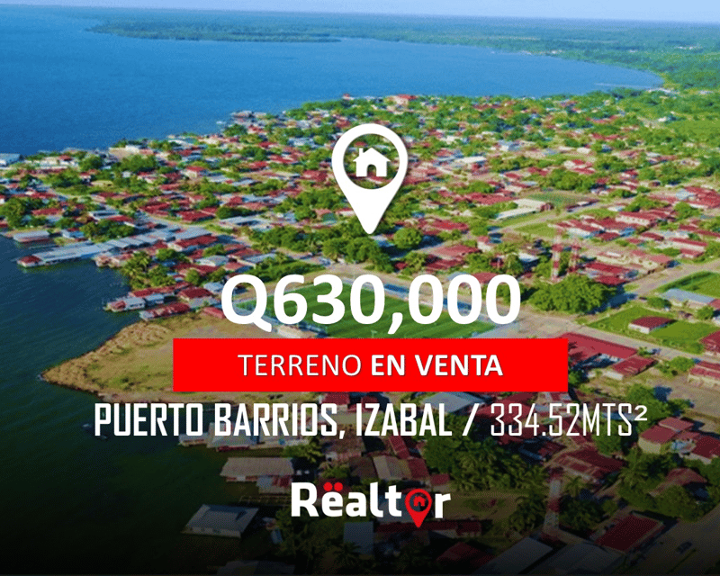 Terreno en venta en Puerto Barrios, Izabal