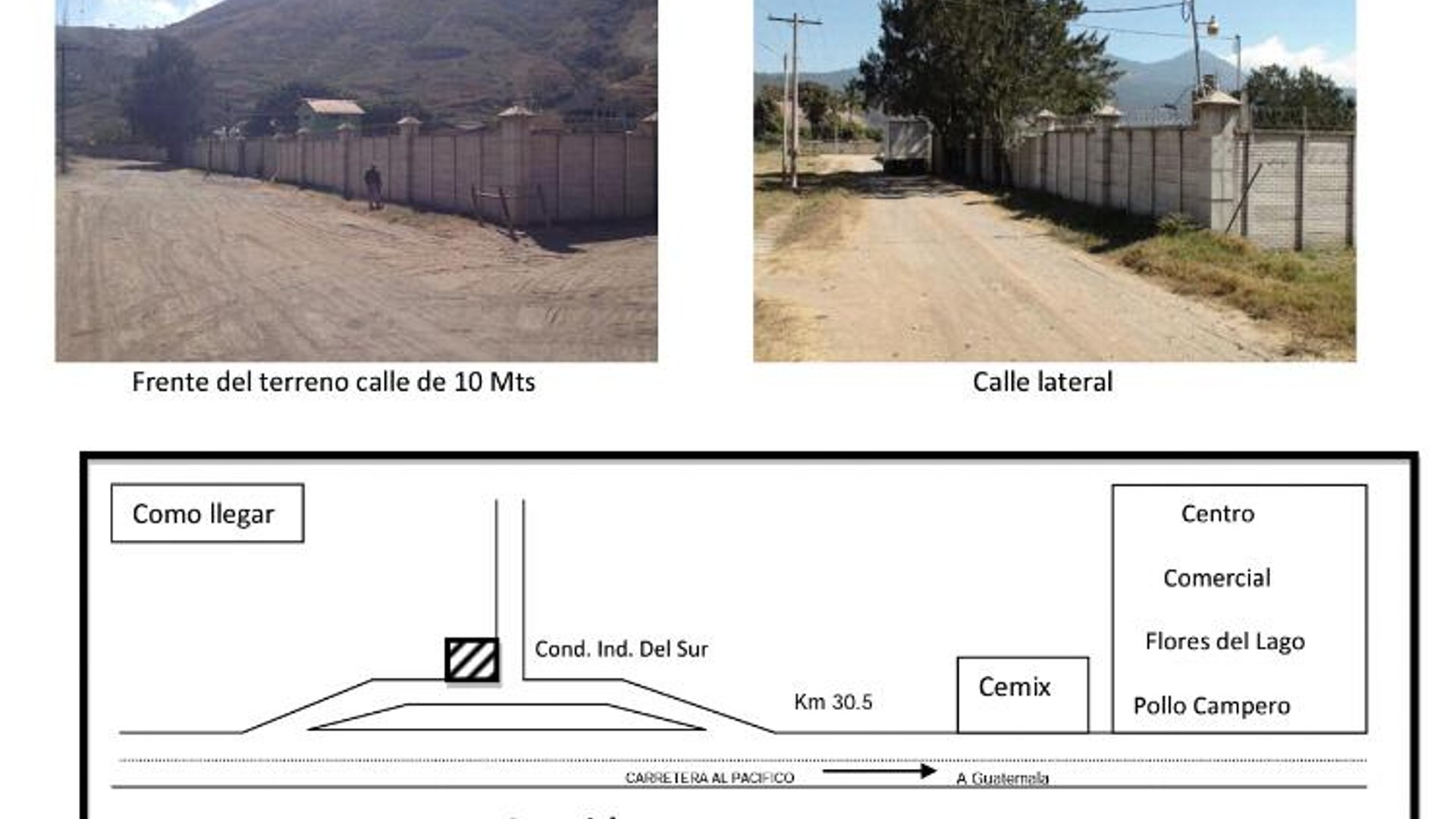 Terreno en Venta, Km 30.5 hacia Escuintla