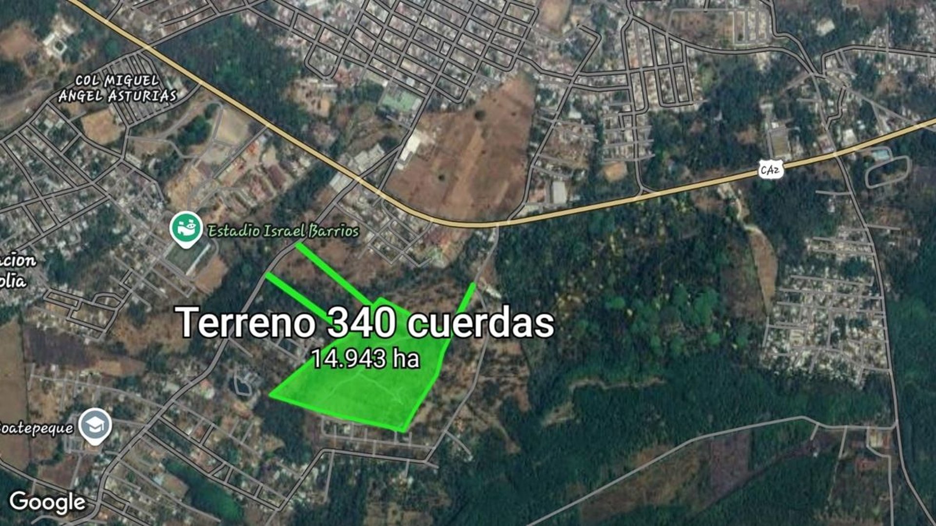 TERRENO EN VENTA – COATEPEQUE, A 200 METROS DEL KM 223 CA-2