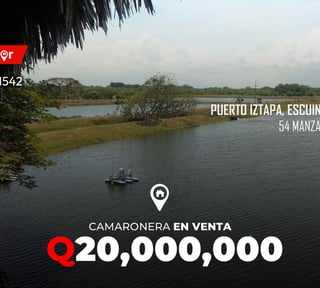 Camaronera en venta en Puerto Iztapa, Escuintla 