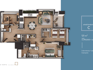 Elemento Plaza Berlin – Torre Norte Zona 13 | Apartamentos nuevos de 2,3 y 4 habitaciones - 3