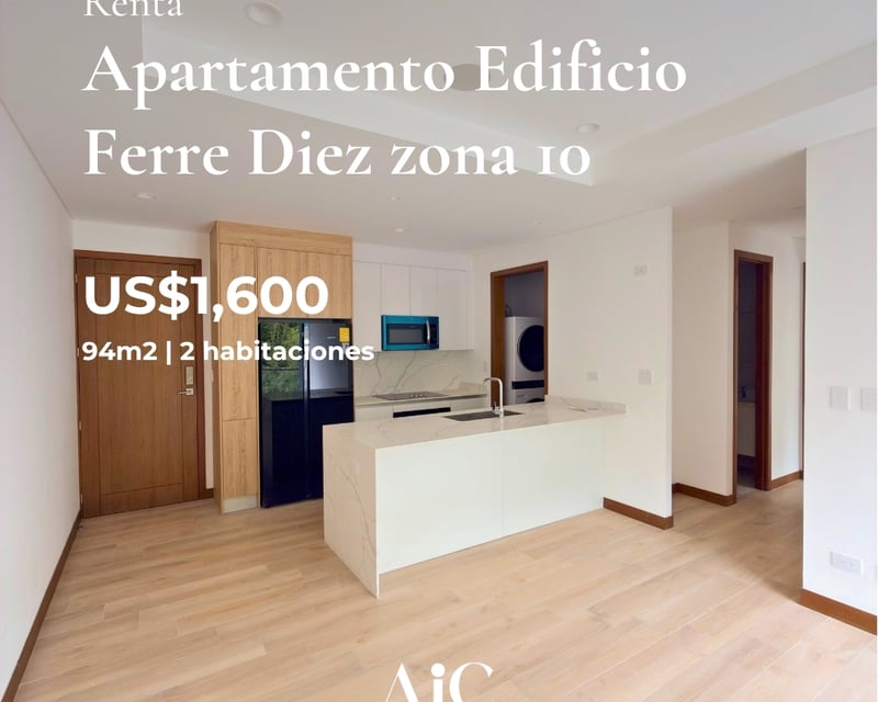 APTO. EN RENTA ZONA. 10 2 HABITACIONES EDIFICIO FERRE DIEZ